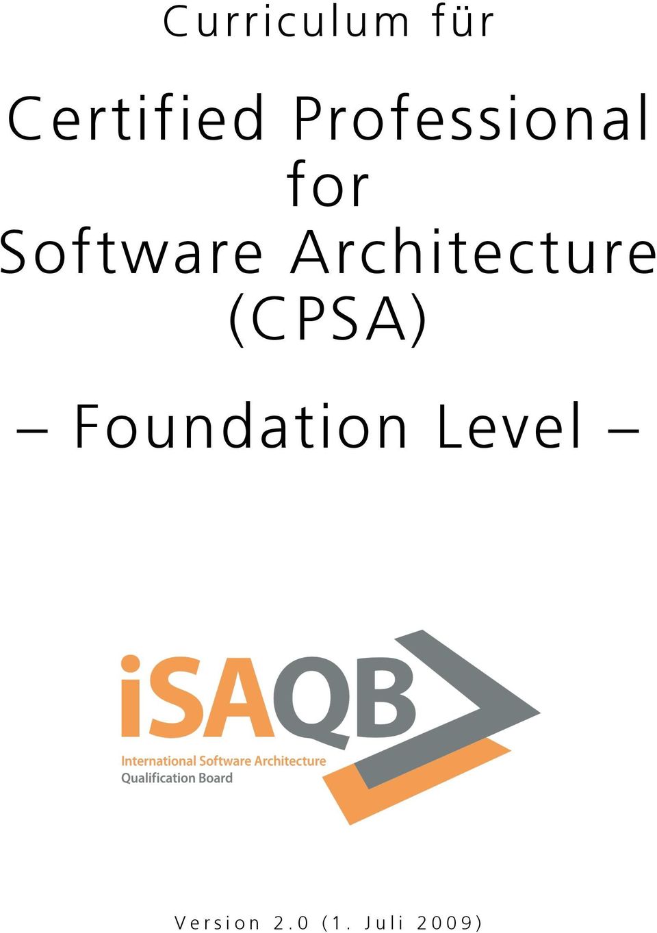 Architecture (CPSA)