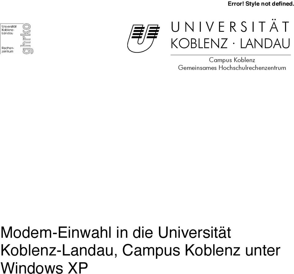 Koblenz Gemeinsames Hochschulrechenzentrum