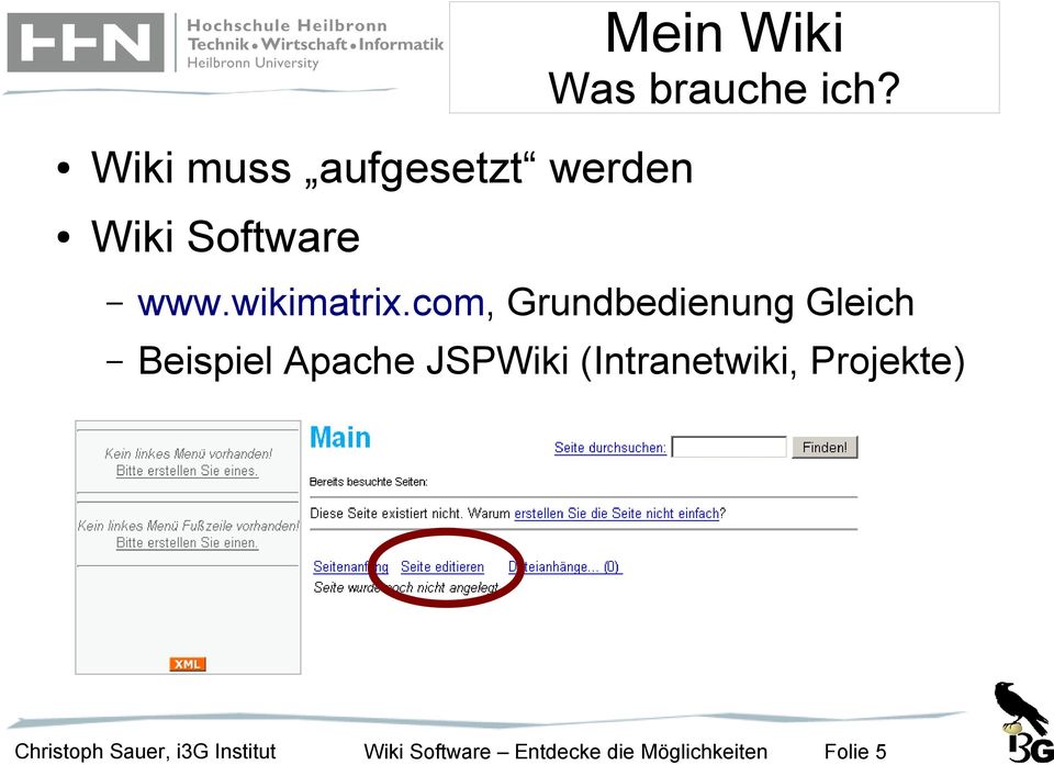 com, Grundbedienung Gleich Beispiel Apache JSPWiki