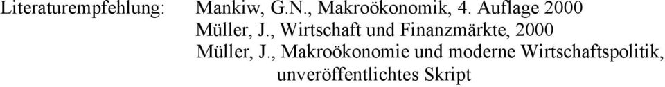 , Wirtschaft und Finanzmärkte, 2000 Müller, J.