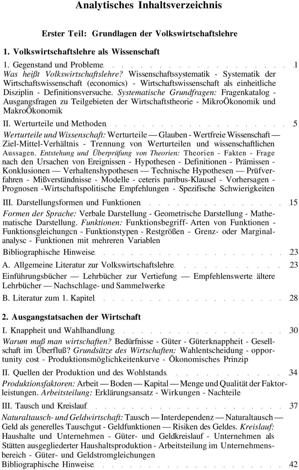 Systematische Grundfragen: Fragenkatalog - Ausgangsfragen zu Teilgebieten der Wirtschaftstheorie - MikroÖkonomik und MakroÖkonomik II.