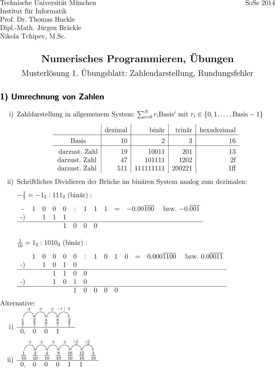 dezimal binär trinär hexadezimal Basis 3 6 darzust Zahl 9 0 0 3 darzust Zahl 0 f darzust Zahl 5 00 ff ii) Schriftliches Dividieren der Brüche im binären System