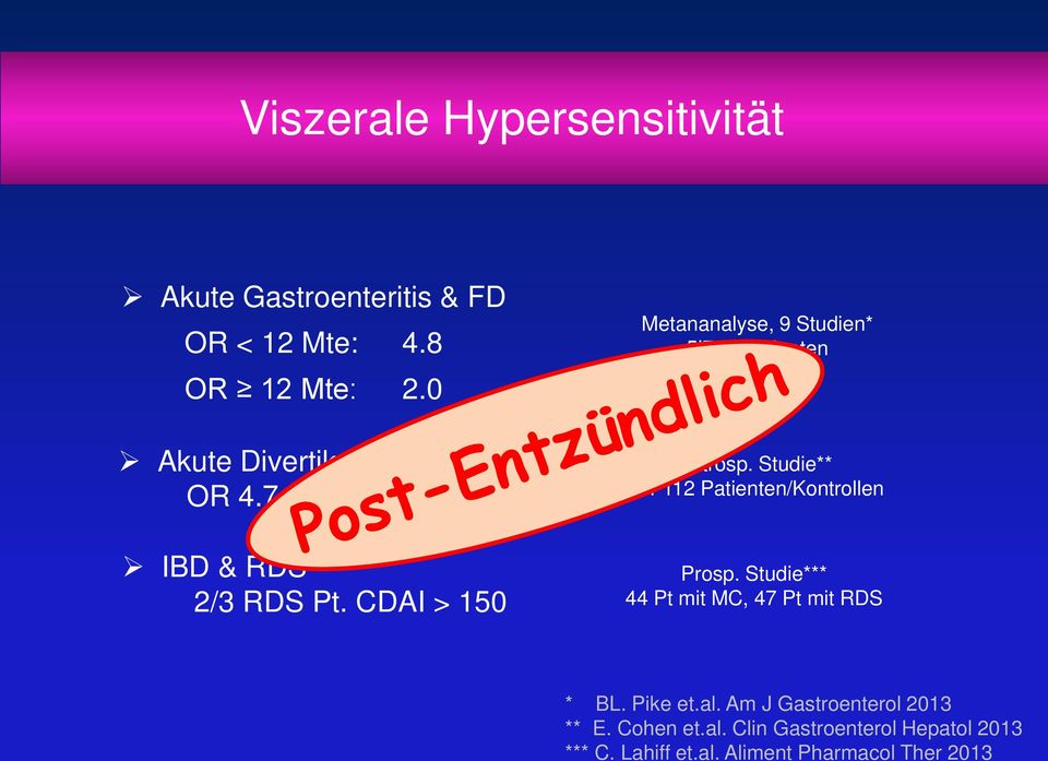 CDAI > 150 Metananalyse, 9 Studien* 5 755 Patienten Retrosp. Studie** je 1 112 Patienten/Kontrollen Prosp.