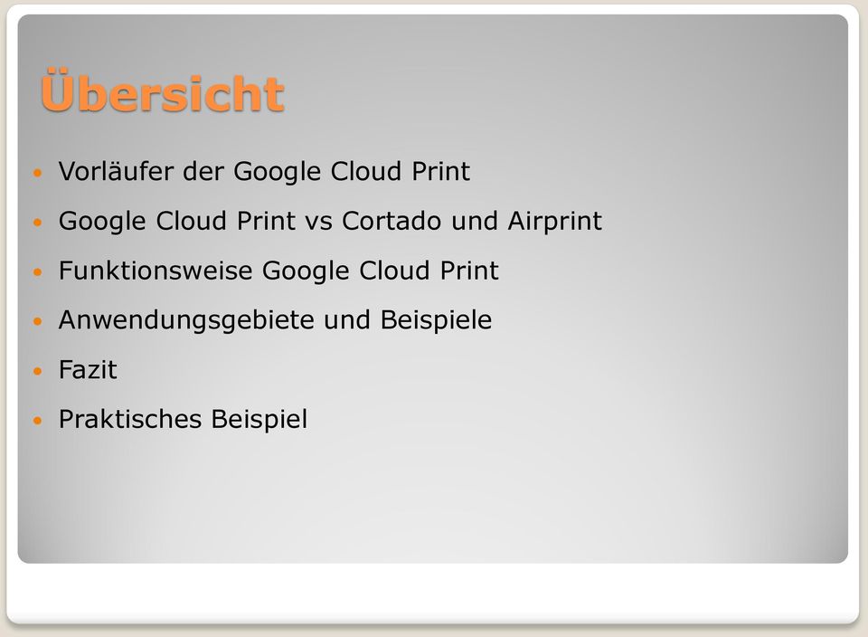 Funktionsweise Google Cloud Print