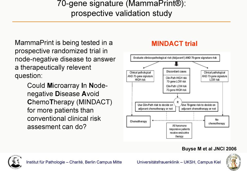 question: Could Microarray In Nodenegative Disease Avoid ChemoTherapy (MINDACT) for more
