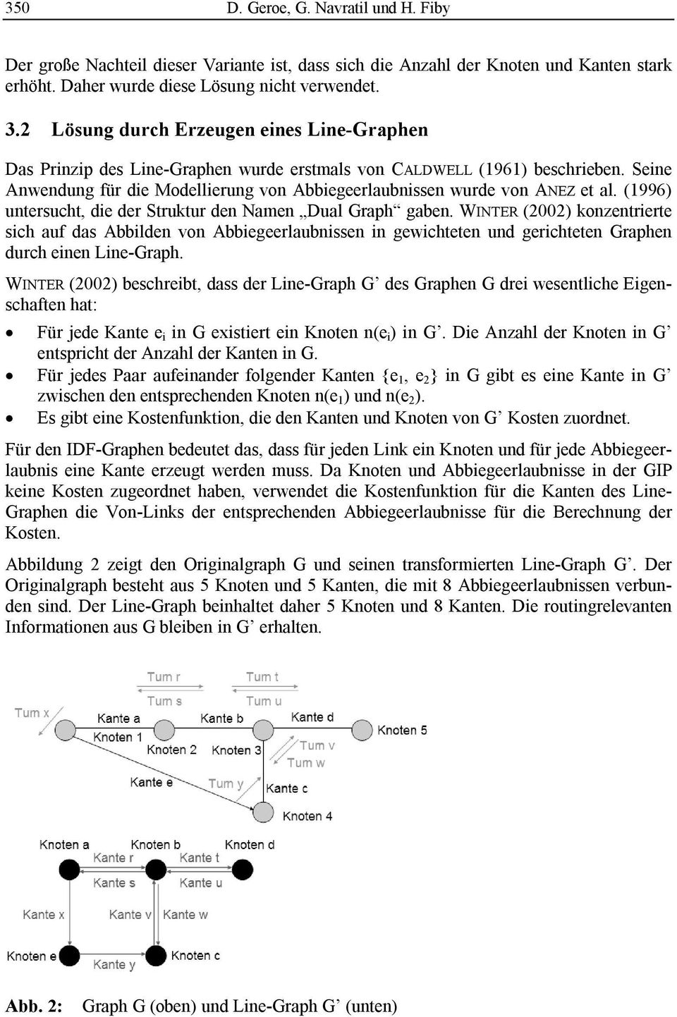 Seine Anwendung für die Modellierung von Abbiegeerlaubnissen wurde von ANEZ et al. (1996) untersucht, die der Struktur den Namen Dual Graph gaben.