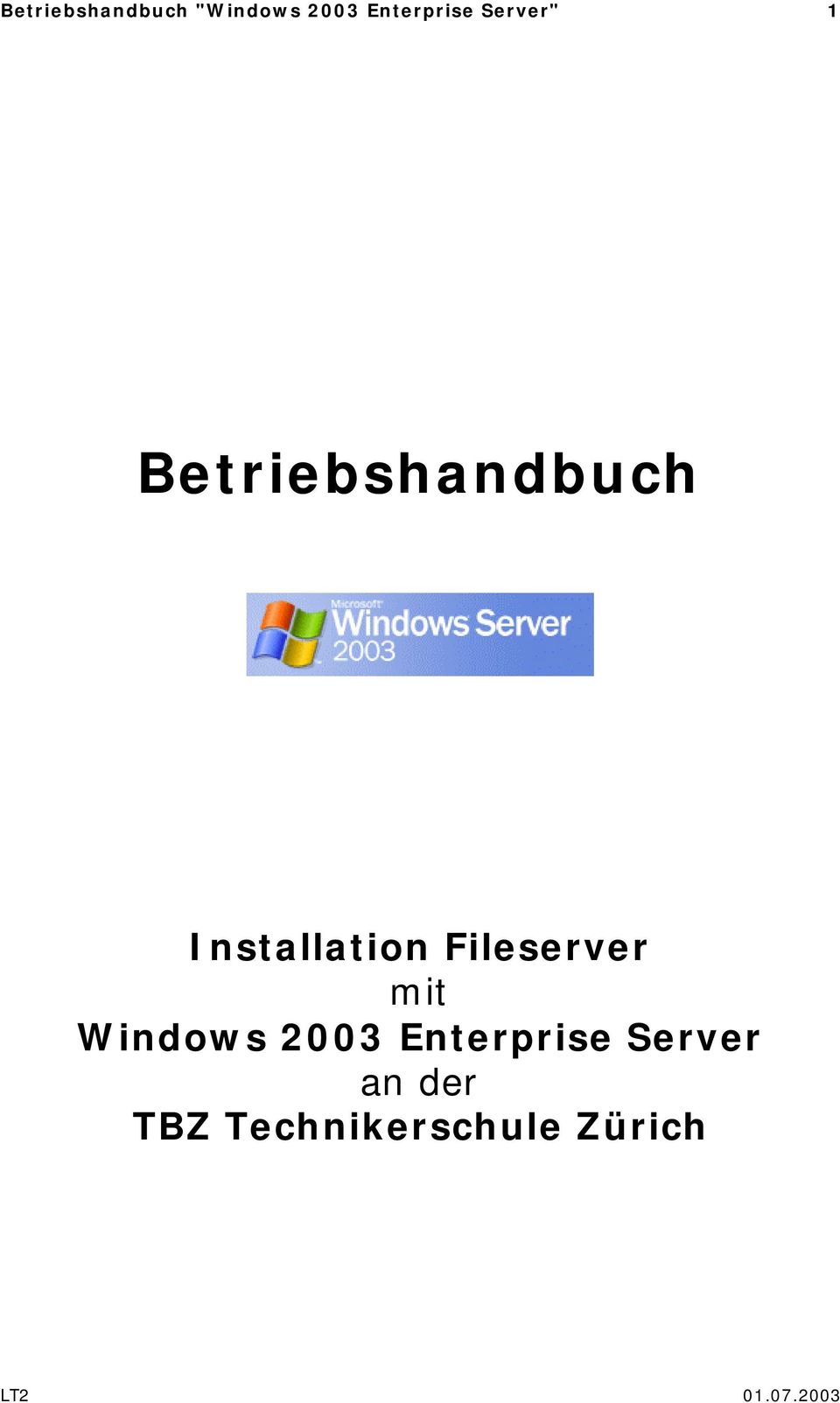 Windows 2003 Enterprise