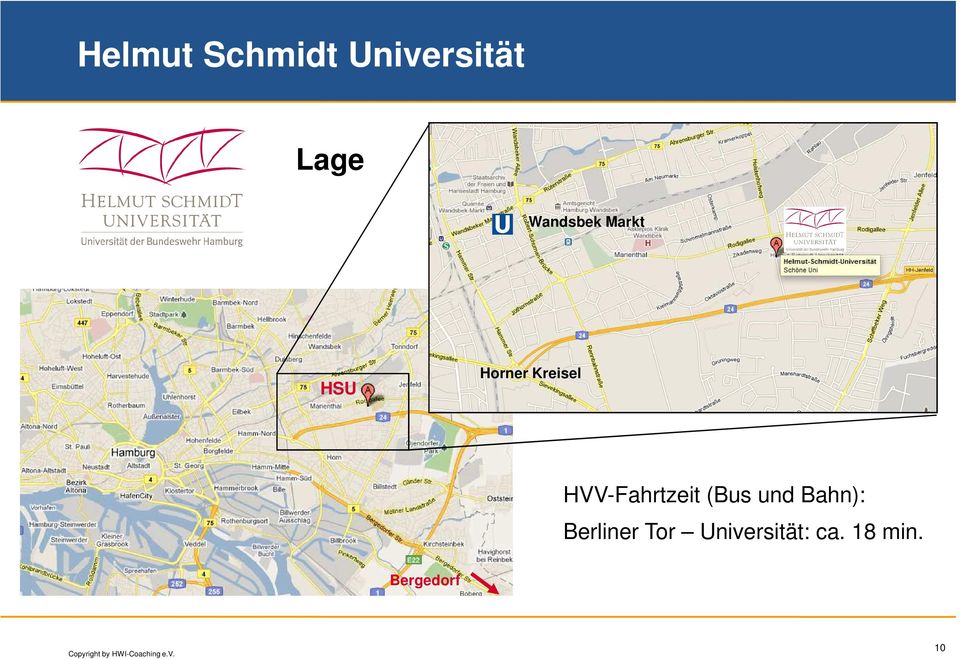 HVV-Fahrtzeit (Bus und Bahn):