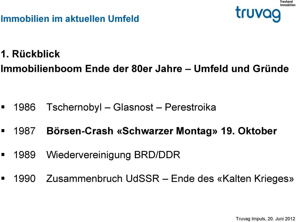 Börsen-Crash «Schwarzer Montag» 19.