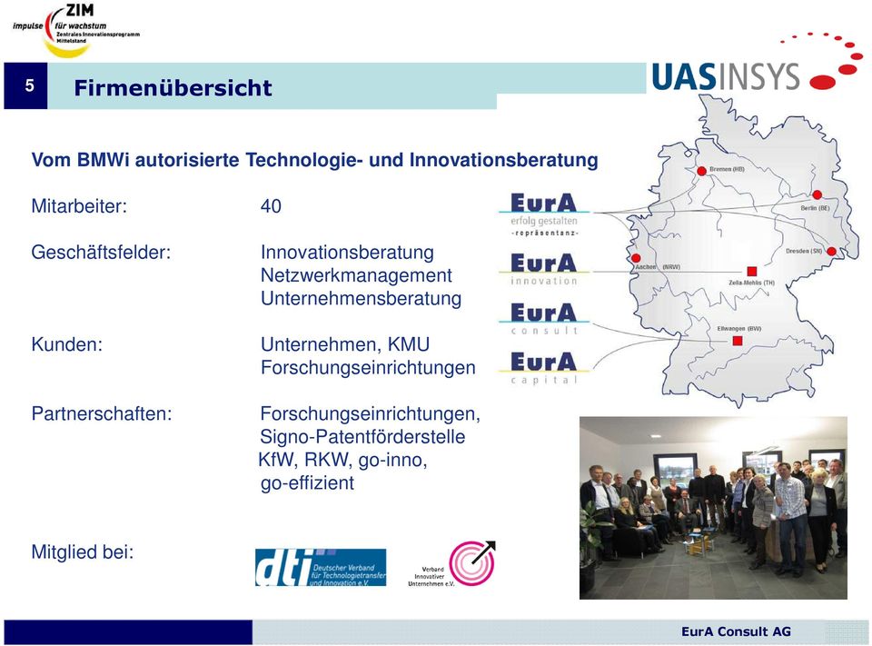 Netzwerkmanagement Unternehmensberatung Unternehmen, KMU Forschungseinrichtungen