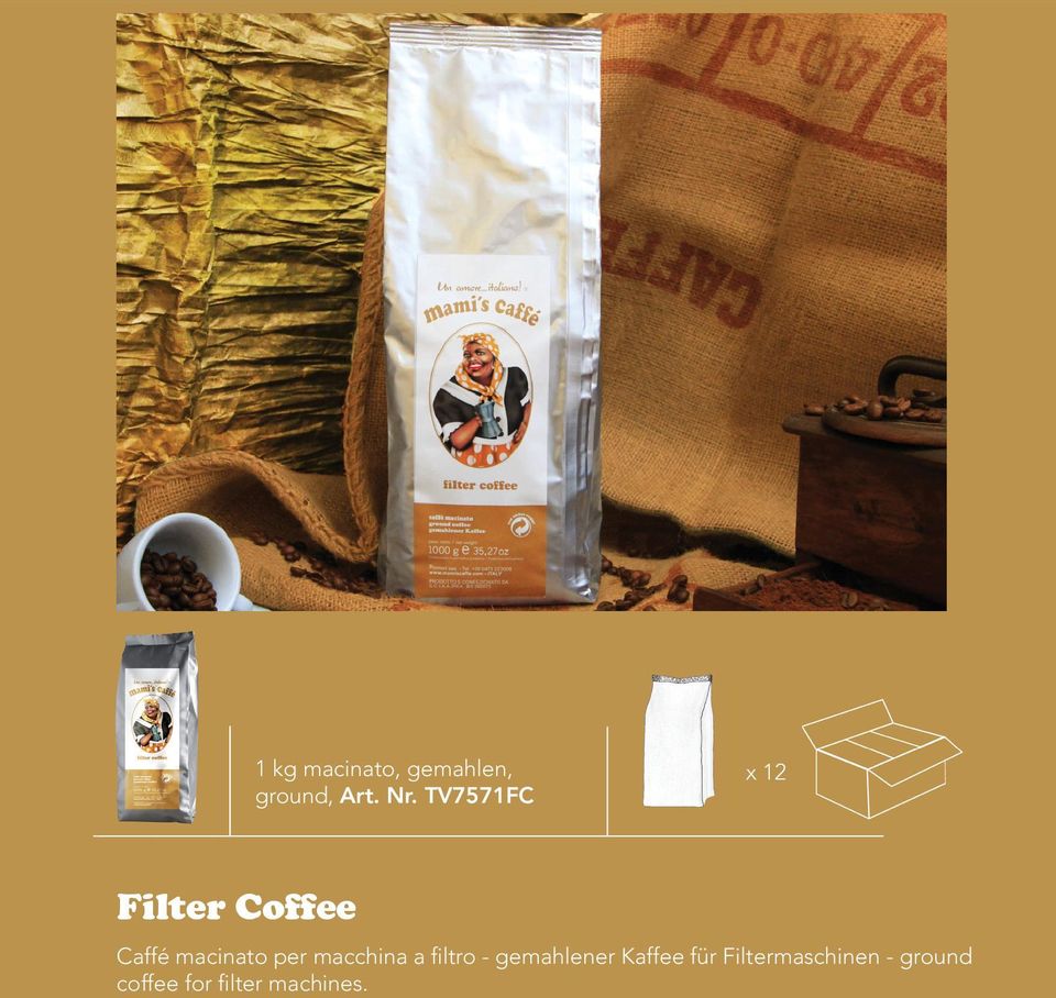 per macchina a filtro - gemahlener Kaffee für