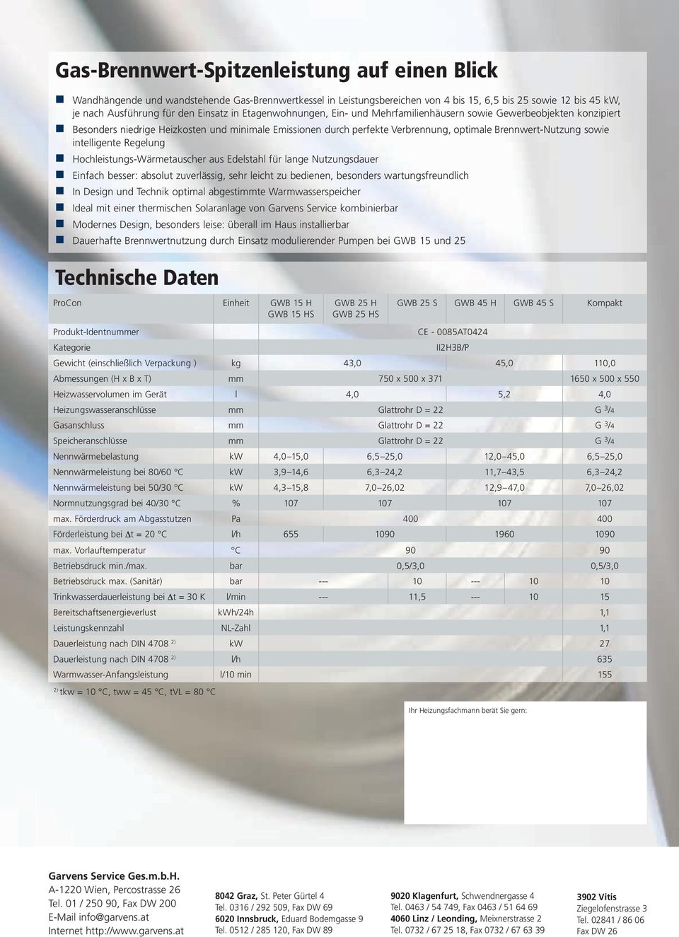 intelligente Regelung Hochleistungs-Wärmetauscher aus Edelstahl für lange Nutzungsdauer Einfach besser: absolut zuverlässig, sehr leicht zu bedienen, besonders wartungsfreundlich In Design und