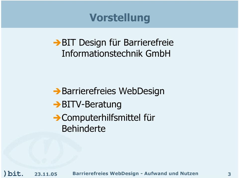 WebDesign BITV-Beratung Computerhilfsmittel