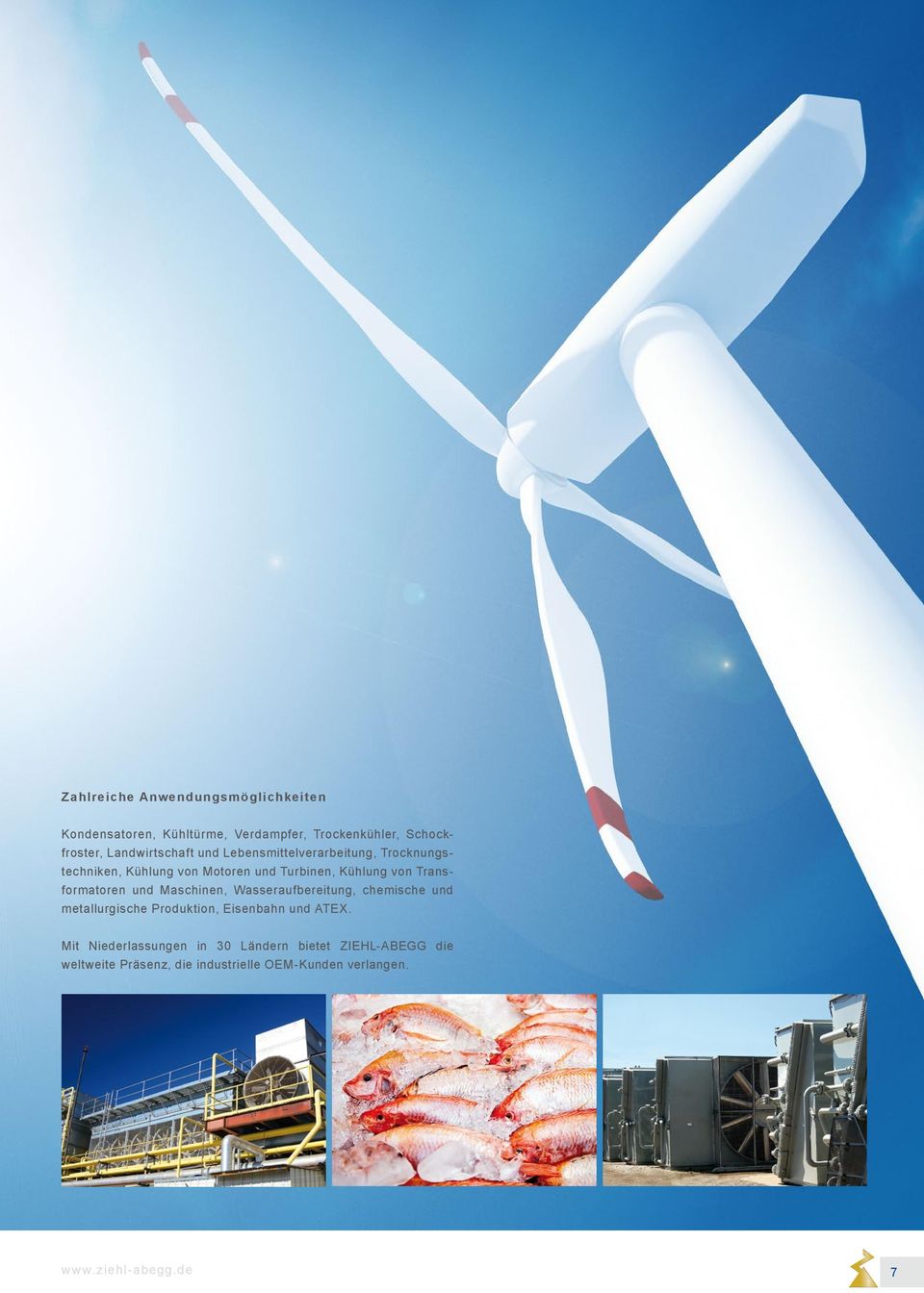 Transformatoren und Maschinen, Wasseraufbereitung, chemische und metallurgische Produktion, Eisenbahn und ATEX.