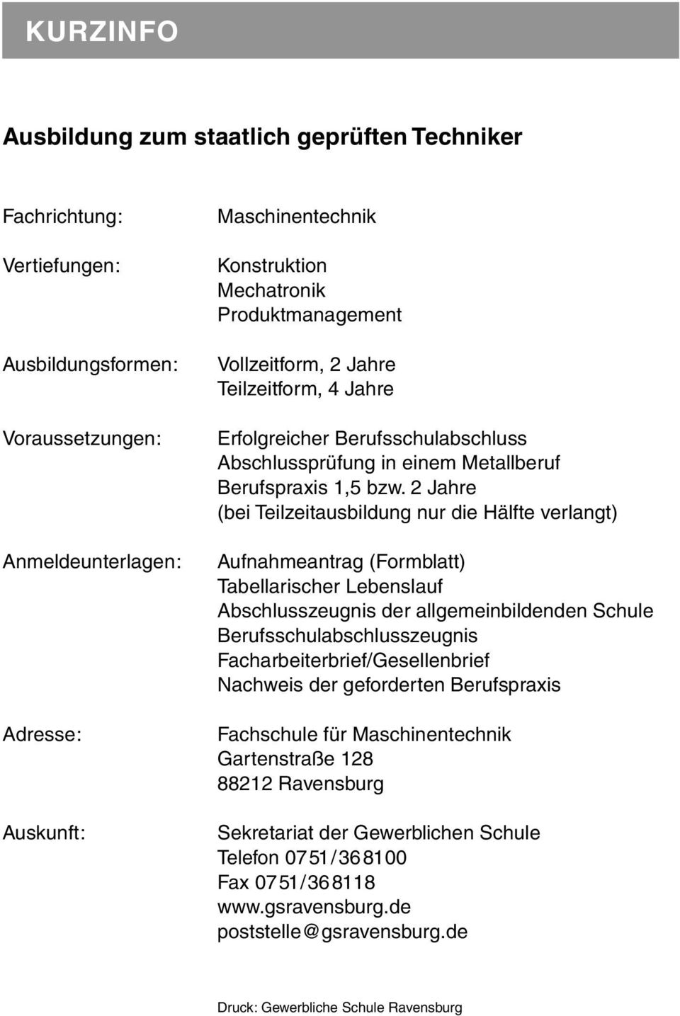 Technikerschule Ravensburg Maschinentechnik Pdf Free Download
