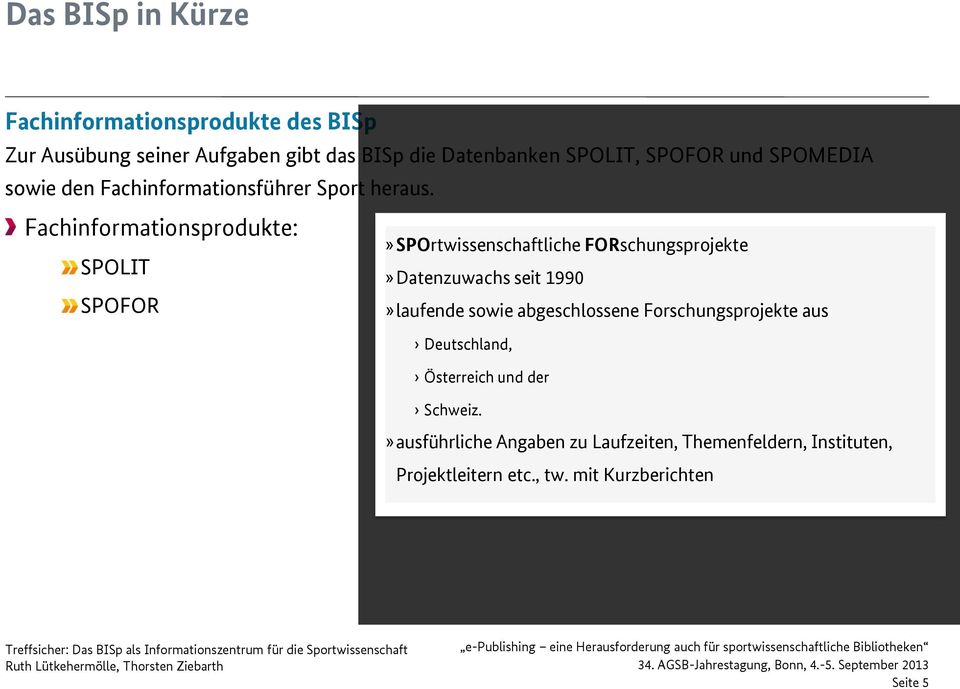 Fachinformationsprodukte: SPOLIT SPOFOR»SPOrtwissenschaftliche FORschungsprojekte»Datenzuwachs seit 1990»laufende sowie