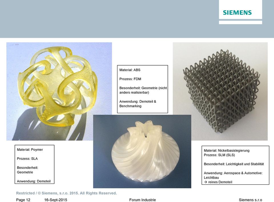 Demoteil Material: Nickelbasislegierung Prozess: SLM (SLS) Besonderheit: Leichtigkeit und