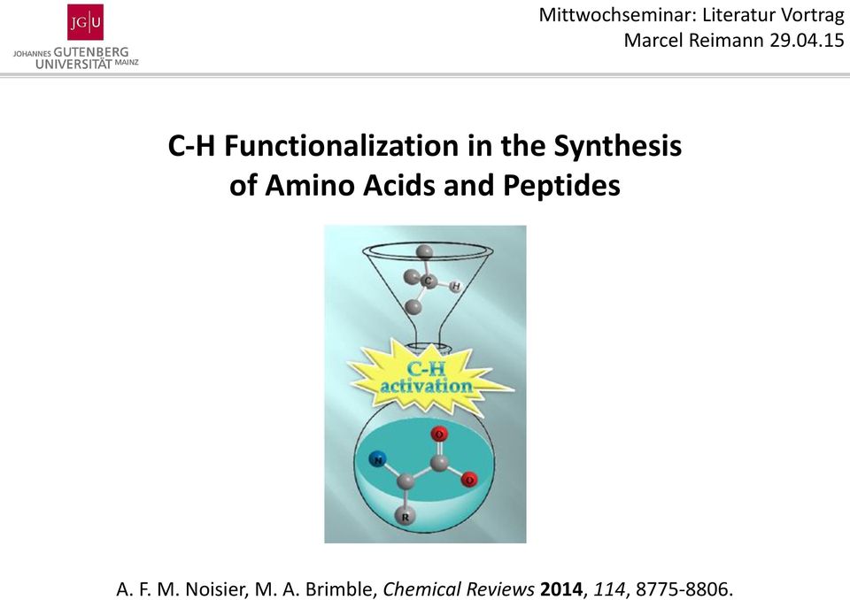 15 C-H Functionalization in the Synthesis of