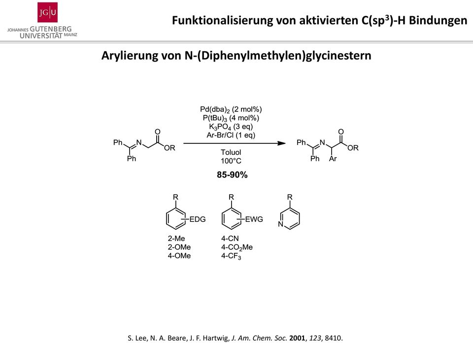 N-(Diphenylmethylen)glycinestern S. Lee, N.