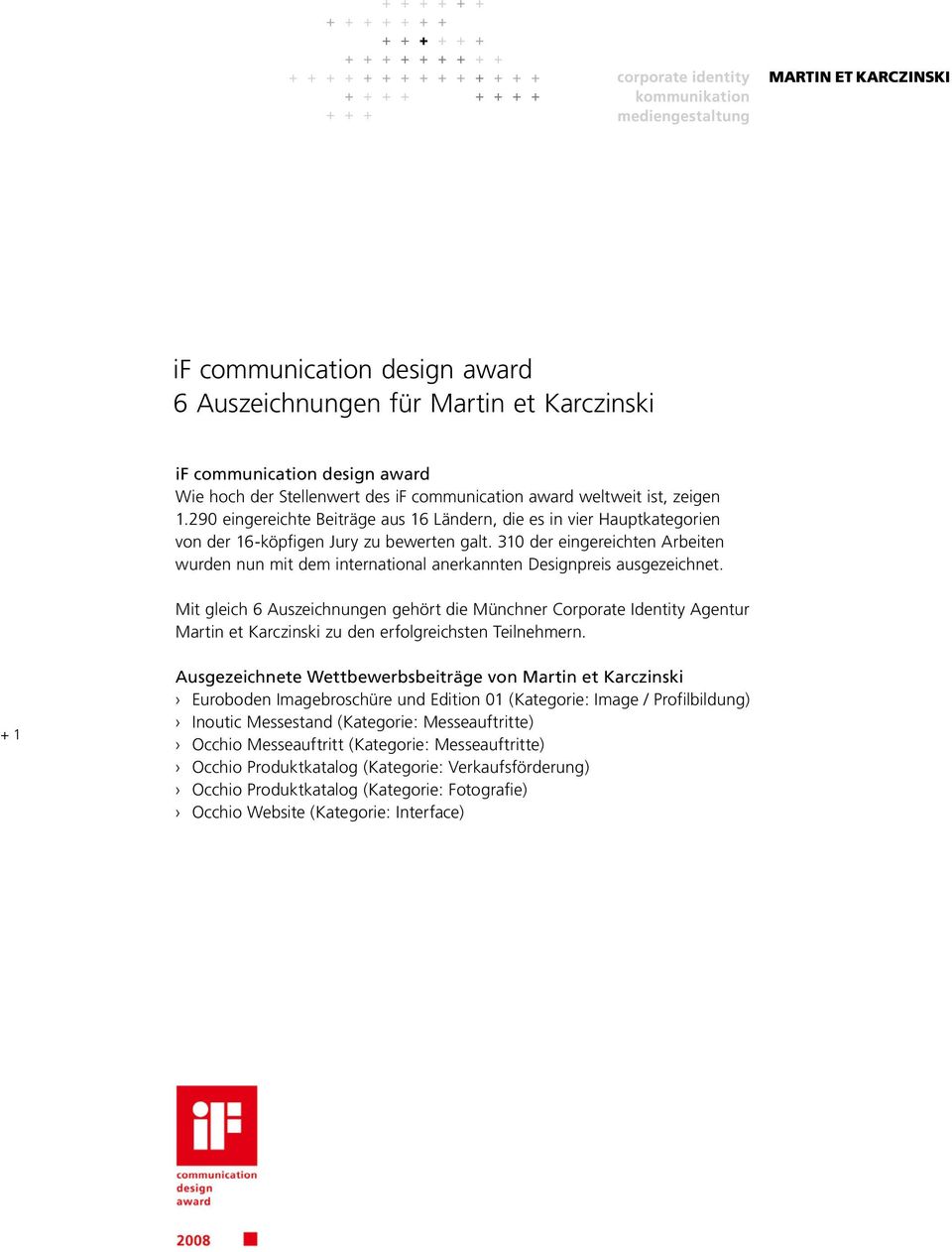 310 der eingereichten Arbeiten wurden nun mit dem international anerkannten Designpreis ausgezeichnet.