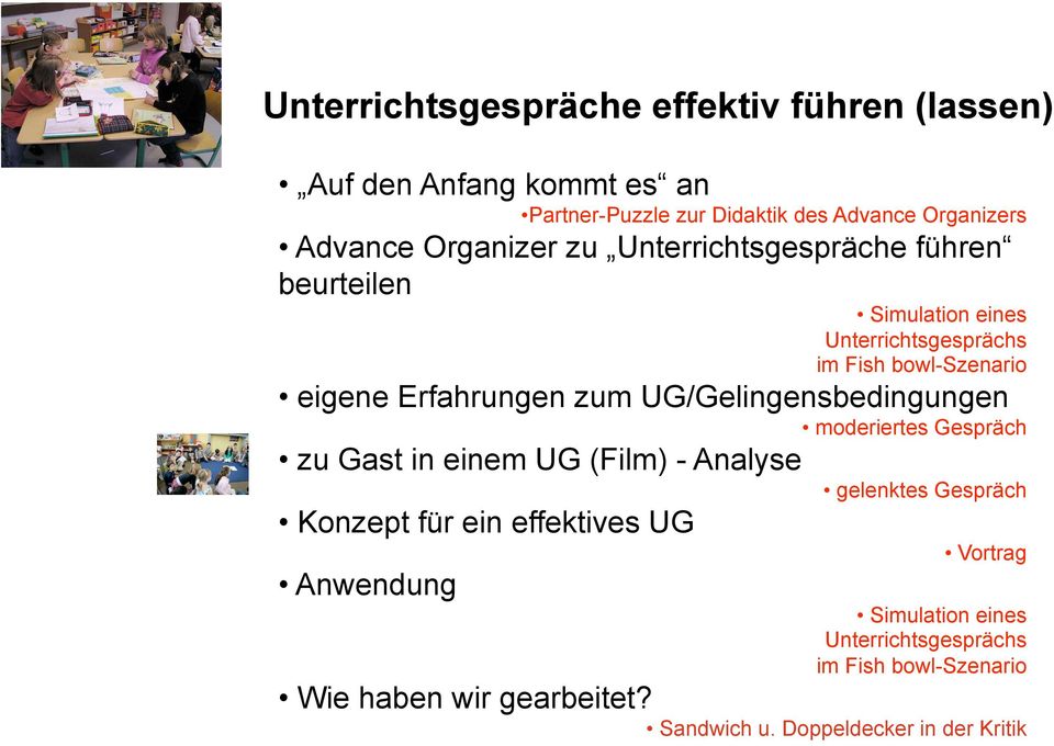 UG/Gelingensbedingungen moderiertes Gespräch zu Gast in einem UG (Film) - Analyse gelenktes Gespräch