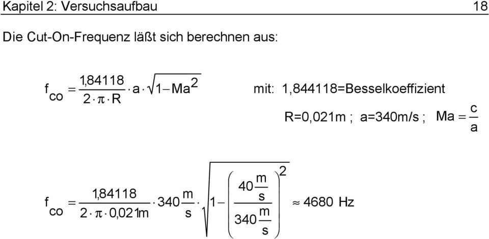 1,844118=Besselkoeffizient c R=0,021m ; a=340m/s ; Ma =