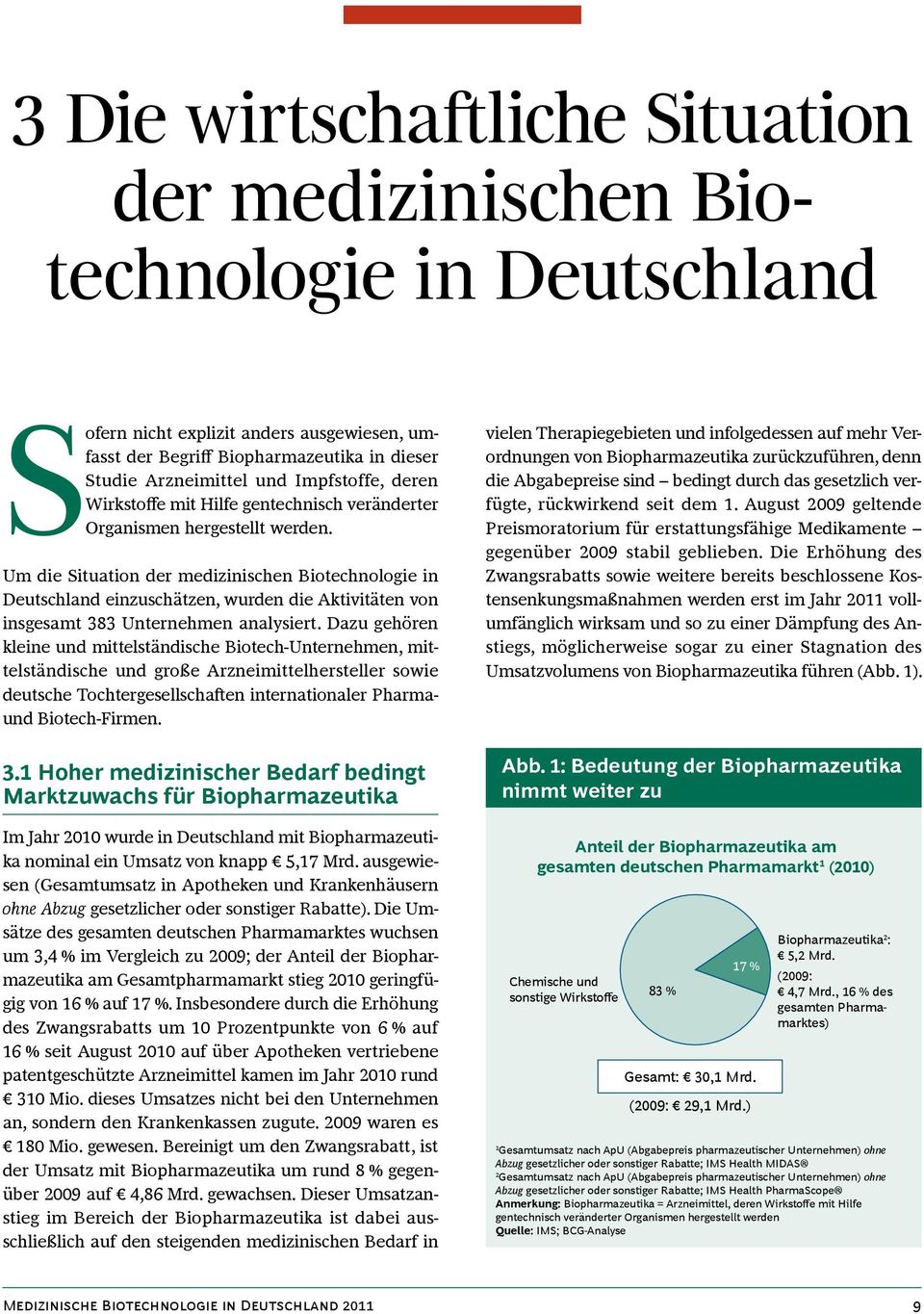 Um die Situation der medizinischen Biotechnologie in Deutschland einzuschätzen, wurden die Aktivitäten von insgesamt 383 Unternehmen analysiert.