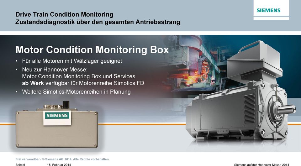 Hannover Messe: Motor Condition Monitoring Box und Services ab Werk verfügbar für