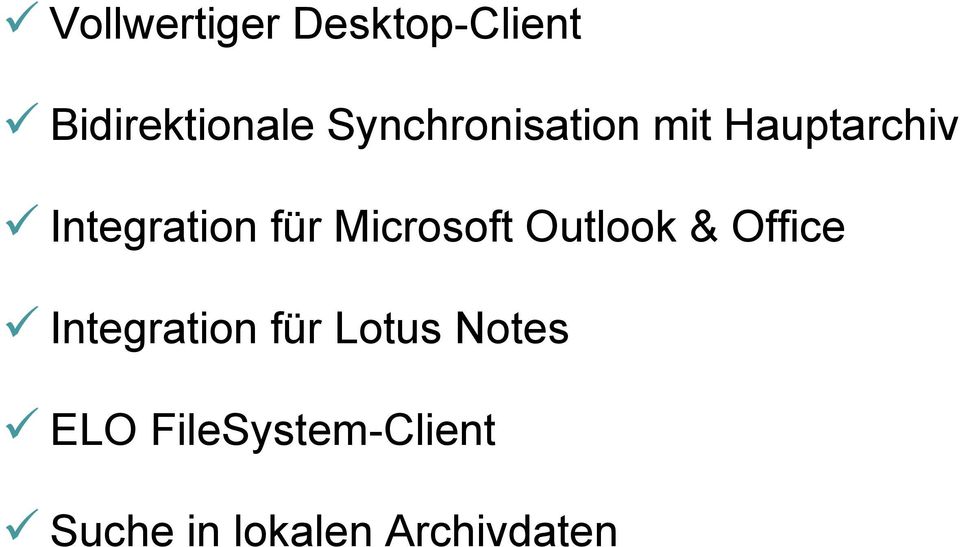 Integration für Microsoft Outlook & Office Integration