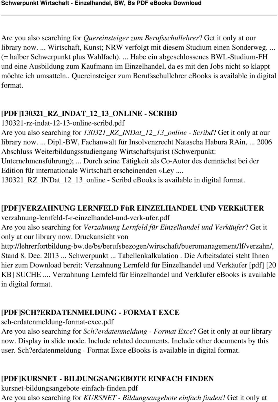 . Quereinsteiger zum Berufsschullehrer ebooks is available in digital format. [PDF]130321_RZ_INDAT_12_13_ONLINE - SCRIBD 130321-rz-indat-12-13-online-scribd.