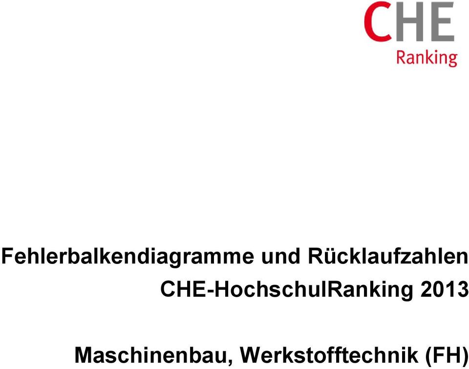 CHE-HochschulRanking 2013