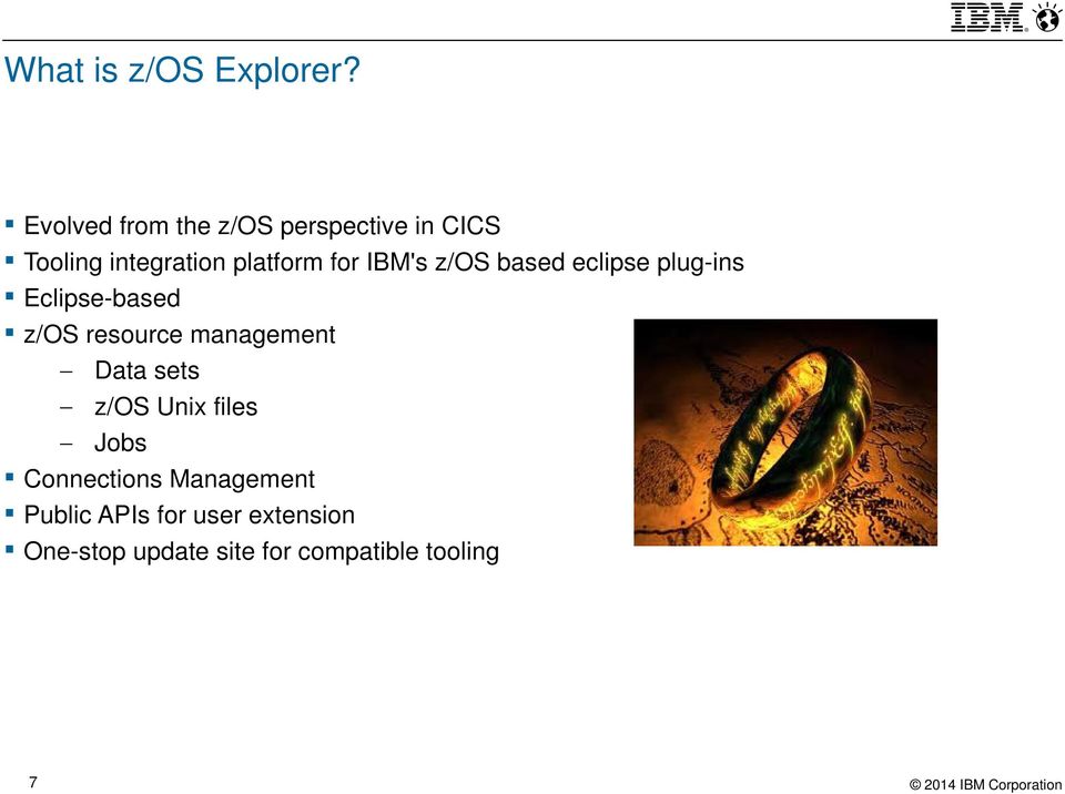 IBM's z/os based eclipse plug-ins Eclipse-based z/os resource management