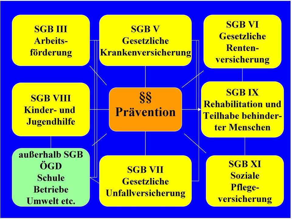 IX Rehabilitation und Teilhabe behinderter Menschen außerhalb SGB ÖGD Schule