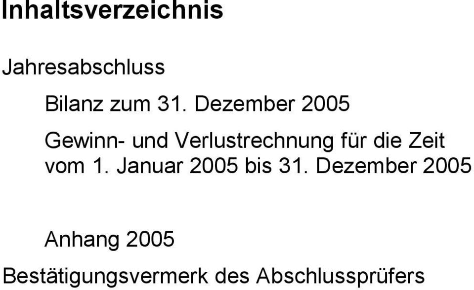 Dezember 2005 Anteilsbesitz zum 31.