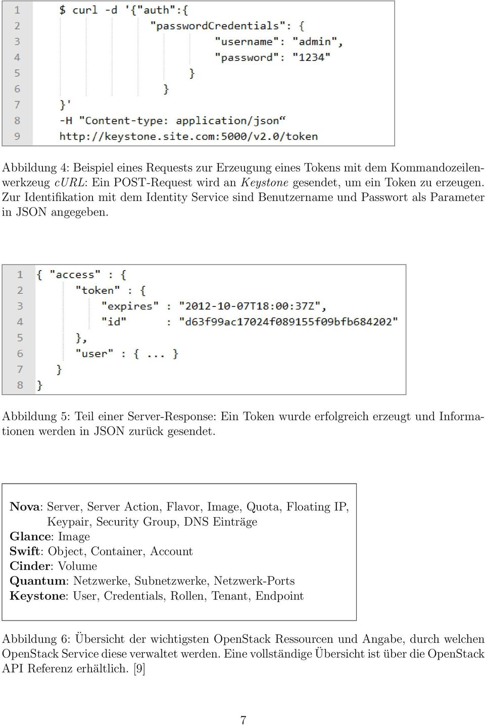 Abbildung 5: Teil einer Server-Response: Ein Token wurde erfolgreich erzeugt und Informationen werden in JSON zurück gesendet.