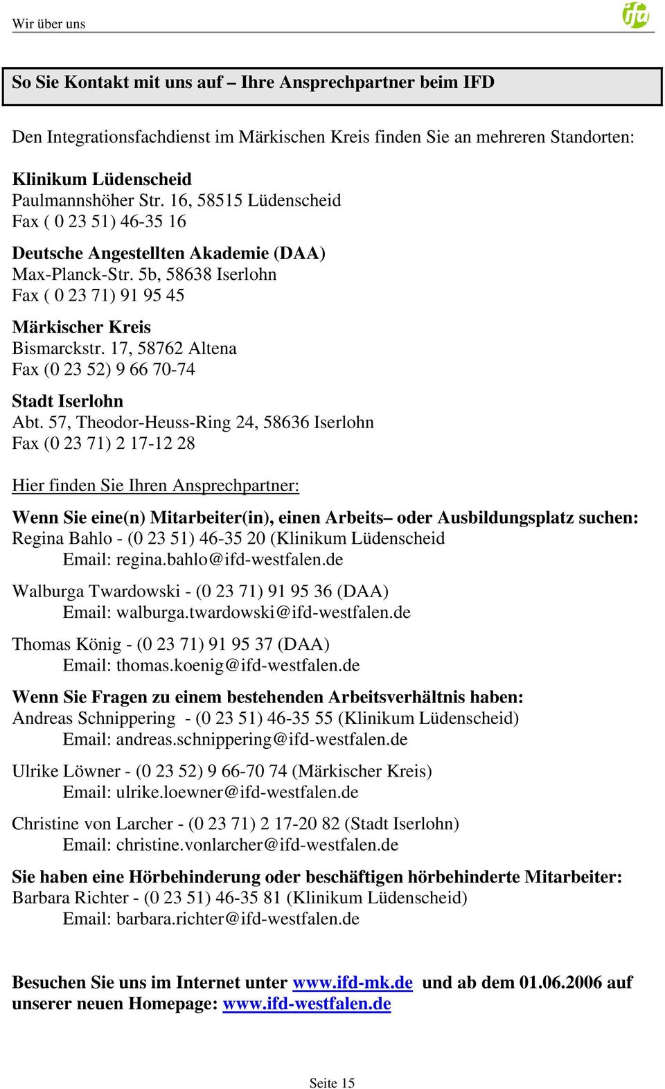 17, 58762 Altena Fax (0 23 52) 9 66 70-74 Stadt Iserlohn Abt.