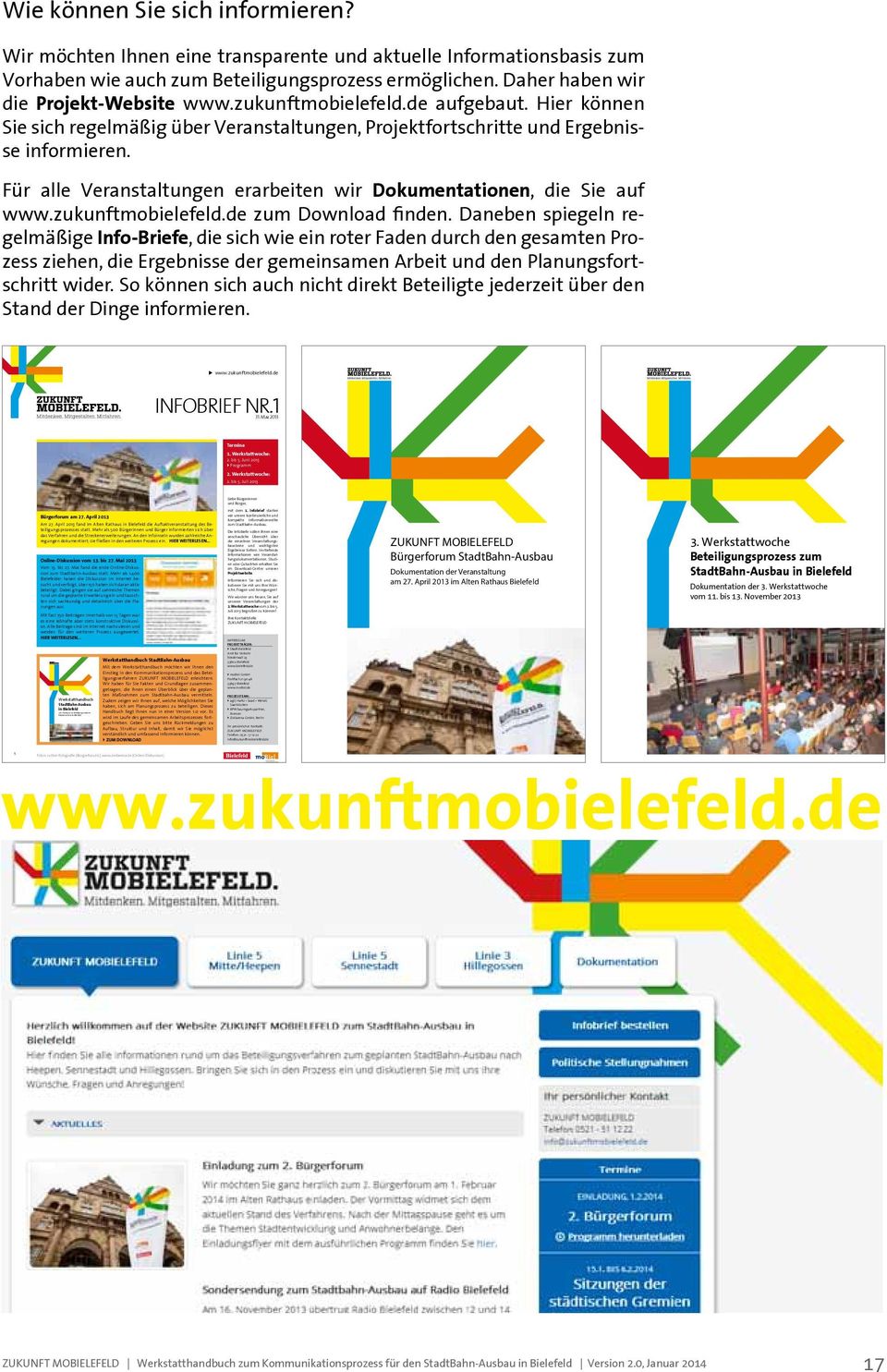 Für alle Veranstaltungen erarbeiten wir Dokumentationen, die Sie auf www.zukunftmobielefeld.de zum Download finden.