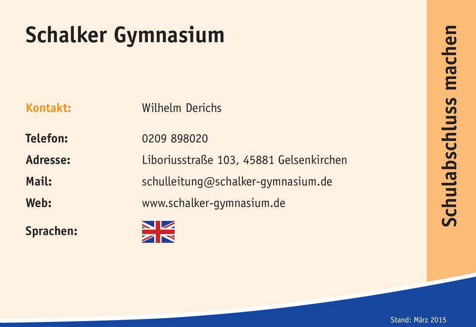 Mail: schulleitung@schalker-gymnasium.de Web: www.