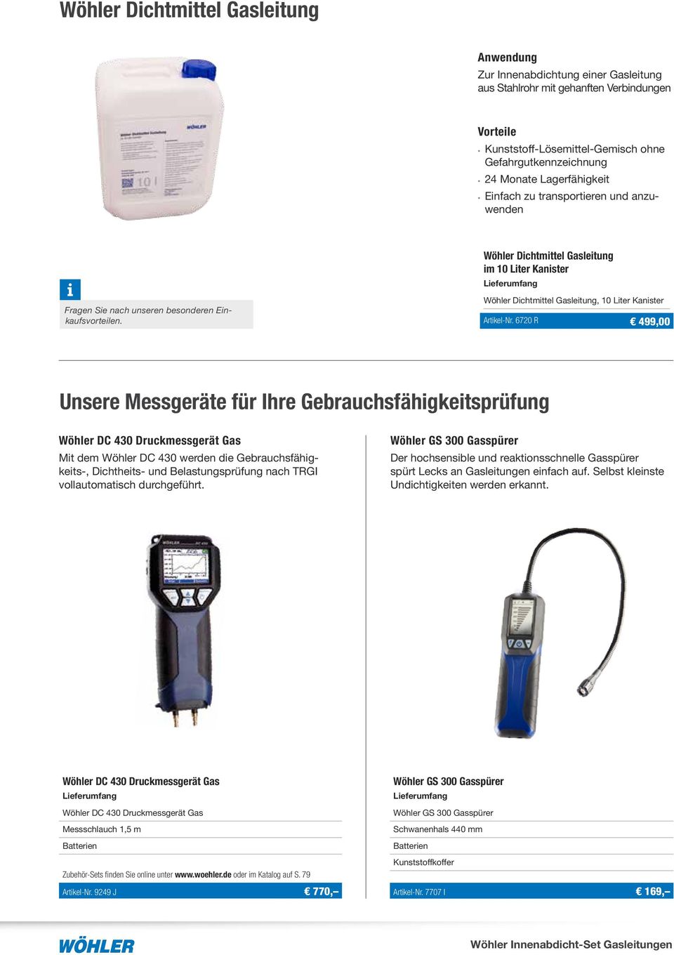 Wöhler Dichtmittel Gasleitung, 10 Liter Kanister Artikel-Nr.