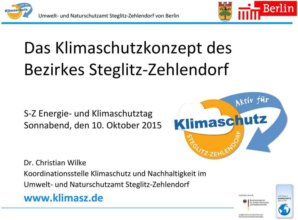 Christian Wilke Koordinationsstelle Klimaschutz und