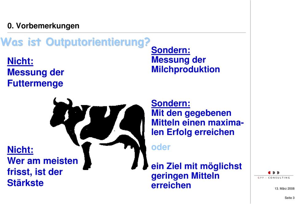 Nicht: Wer am meisten frisst, ist der Stärkste Sondern: Mit den