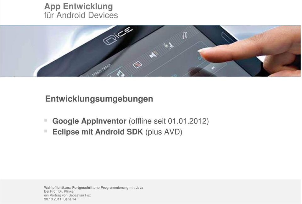 01.2012) Eclipse mit Android