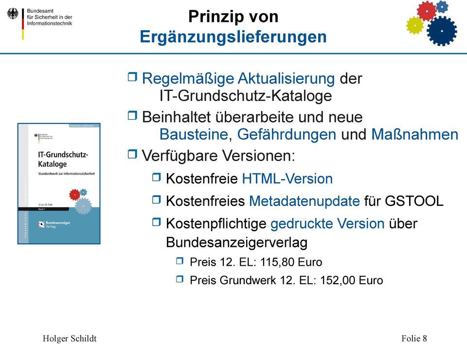 Kostenfreie HTML-Version Kostenfreies Metadatenupdate für GSTOOL Kostenpflichtige gedruckte