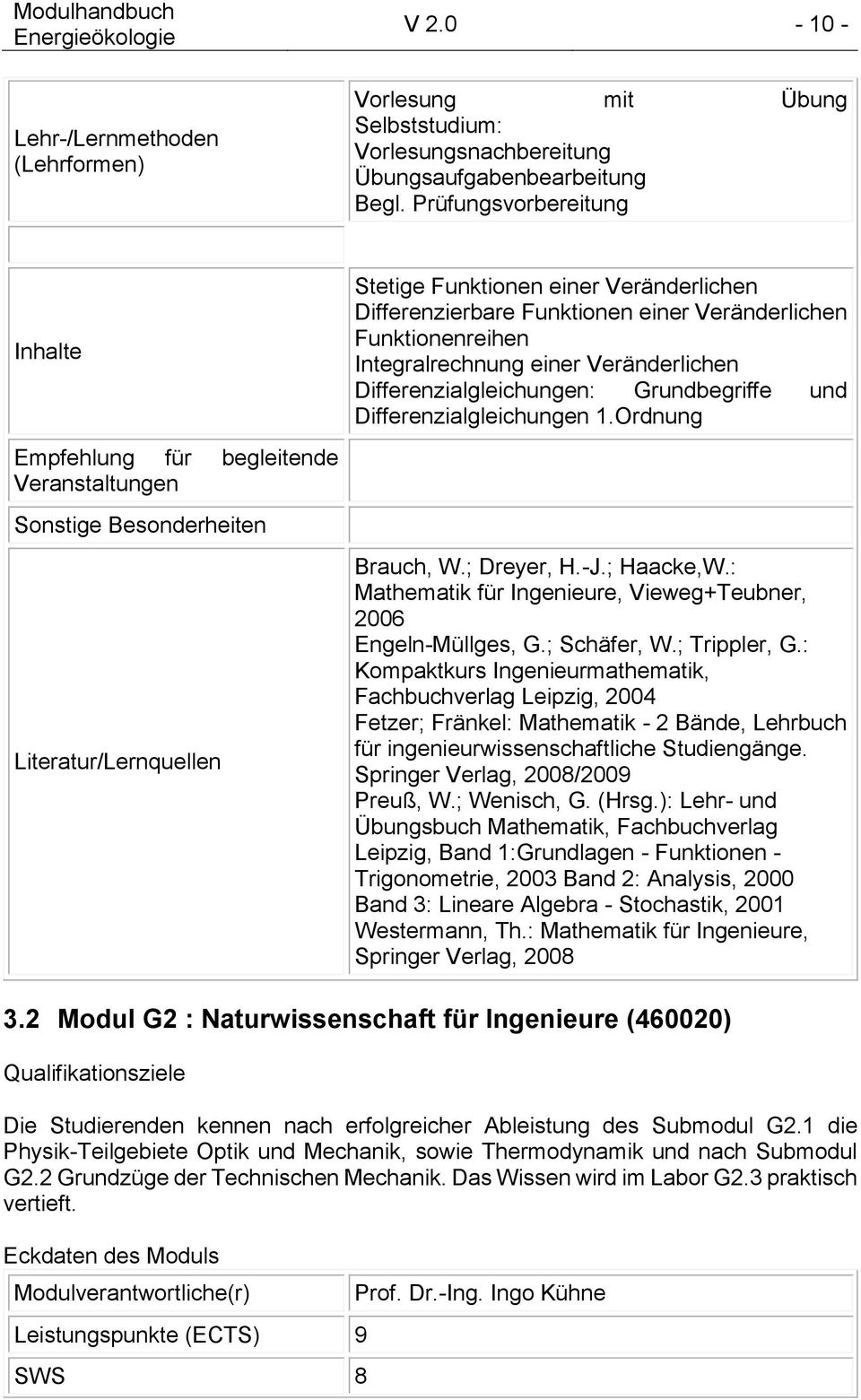 Grundbegriffe und Differenzialgleichungen 1.Ordnung Brauch, W.; Dreyer, H.-J.; Haacke,W.: Mathematik für Ingenieure, Vieweg+Teubner, 2006 Engeln-Müllges, G.; Schäfer, W.; Trippler, G.