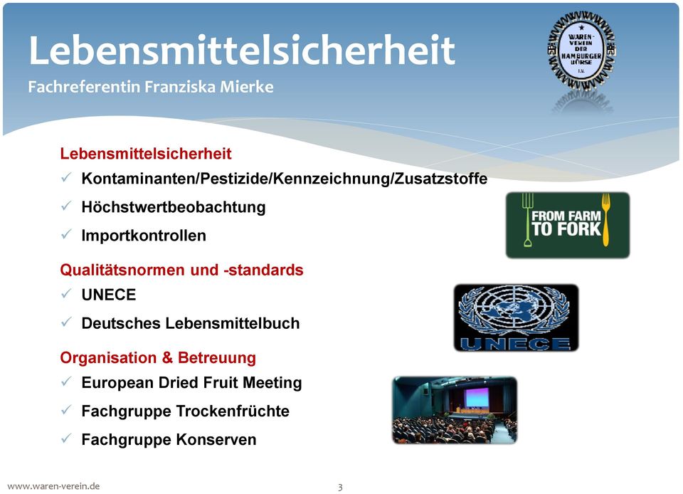 Importkontrollen Qualitätsnormen und -standards UNECE Deutsches Lebensmittelbuch