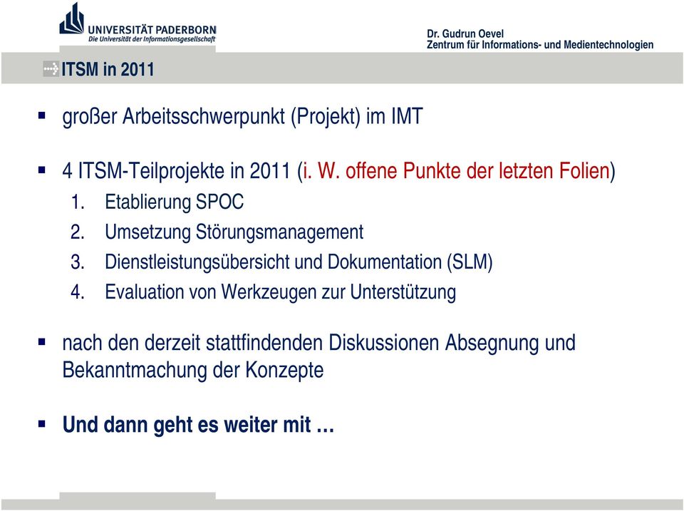 Dienstleistungsübersicht und Dokumentation (SLM) 4.