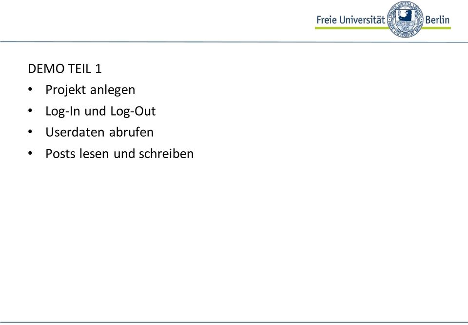 Log-Out Userdaten