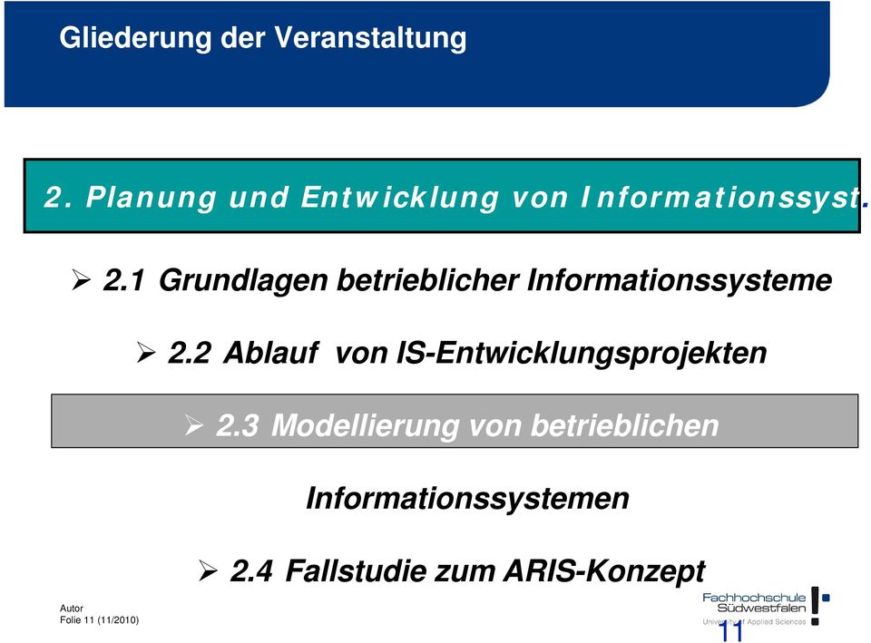 1 Grundlagen betrieblicher Informationssysteme 2.