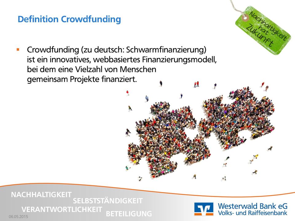 innovatives, webbasiertes Finanzierungsmodell,