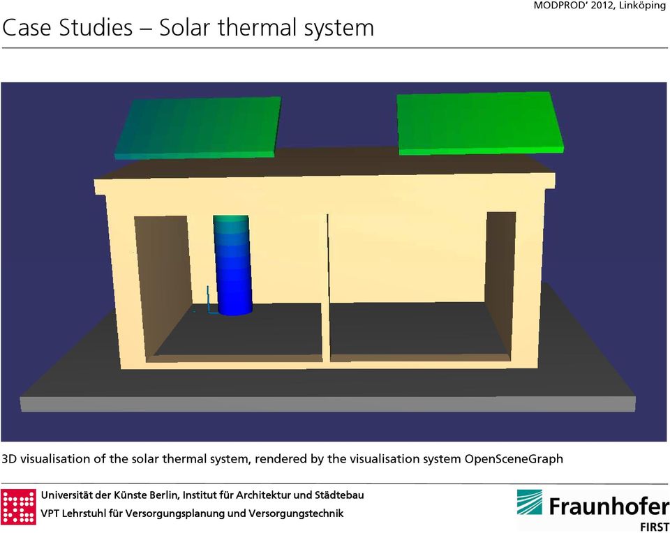 solar thermal system, rendered